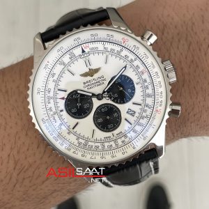 Breitling Navitimer B01 Chronograph Panda AB0127 Beyaz Kadran 45mm Erkek Kol Saati