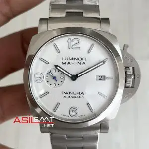 Panerai Luminor Marina PAM00978 Beyaz Kadran 44mm Silver Replika Saat