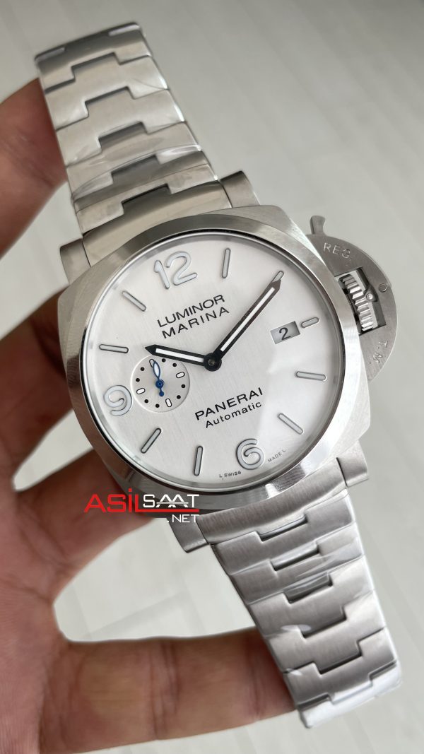 Panerai Luminor Marina PAM00978 Beyaz Kadran 44mm Silver Replika Saat Panerai Luminor Marina PAM00978 Beyaz Kadran 44mm Silver Replika Saat