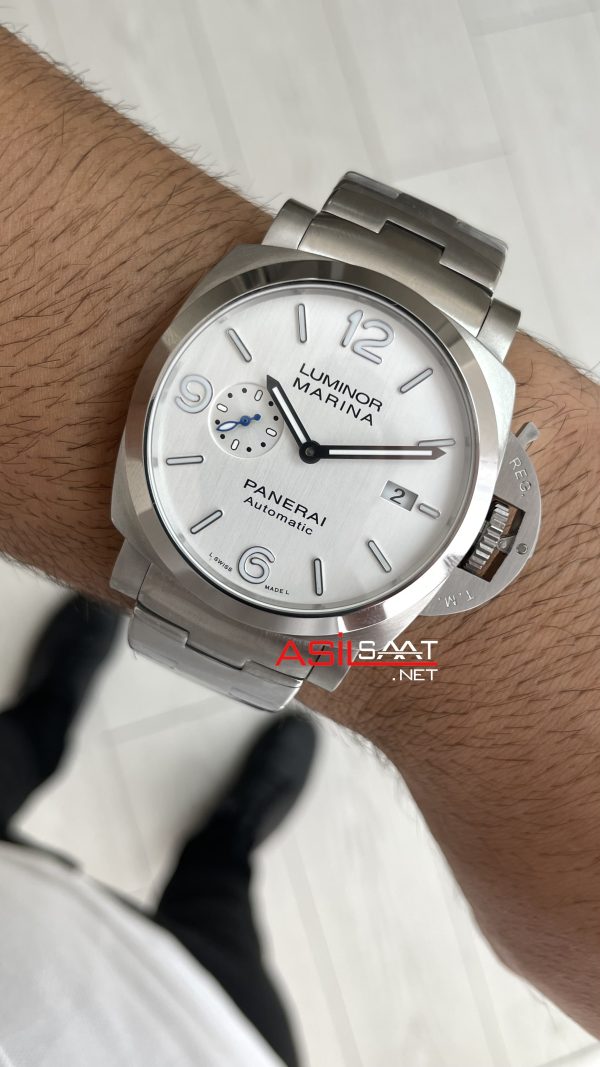 Panerai Luminor Marina PAM00978 Beyaz Kadran 44mm Silver Replika Saat Panerai Luminor Marina PAM00978 Beyaz Kadran 44mm Silver Replika Saat