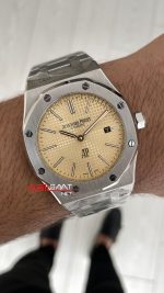 Audemars Piguet Royal Oak Jumbo Extra Thin Somon Kadran 15202BC Replika Saat