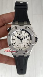 Audemars Piguet Royal Oak Offshore Diver Beyaz Kadran 15710ST Silver 42 mm Replika Saat