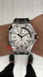 Audemars Piguet Royal Oak Offshore Diver Beyaz Kadran 15710ST Silver 42 mm Replika Saat