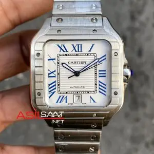 Cartier De Santos Beyaz Replika Saat