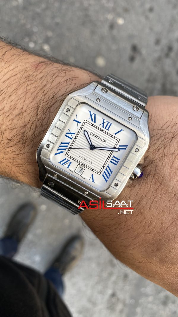 Cartier De Santos Beyaz Replika Saat