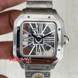 Cartier Santos WHSA0015 Skeleton Large Erkek Kol Saati