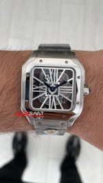 Cartier Santos WHSA0015 Skeleton Large Erkek Kol Saati