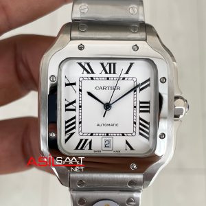 Cartier Santos WSSA0018 Beyaz Large 40mm Replika Saat
