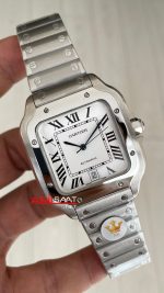 Cartier Santos WSSA0018 Beyaz Large 40mm Replika Saat