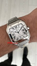 Cartier Santos WSSA0018 Beyaz Large 40mm Replika Saat