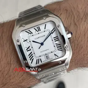 Cartier Santos WSSA0018 Beyaz Replika Saat