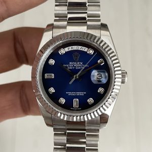 Rolex Day Date Mavi Taşlı 228239 Ombre Blue Diamond Dial 40mm Replika Saat