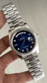 Rolex Day Date Mavi Taşlı 228239 Ombre Blue Diamond Dial 40mm Replika Saat