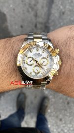 Rolex Daytona 116523 Beyaz Taşlı Kadran Replika Saat
