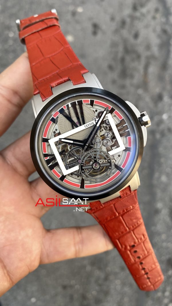 Ulysse Nardin Skeleton Executive Flying Kırmızı Replika Saat