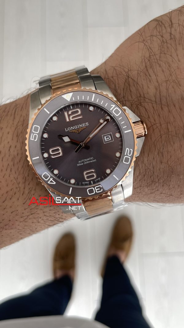 Longines Hydroconquest Gri Çelik ve Bakır Longines Hydroconquest Gri Çelik ve Bakır