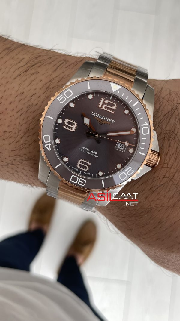 Longines Hydroconquest Gri Çelik ve Bakır Longines Hydroconquest Gri Çelik ve Bakır