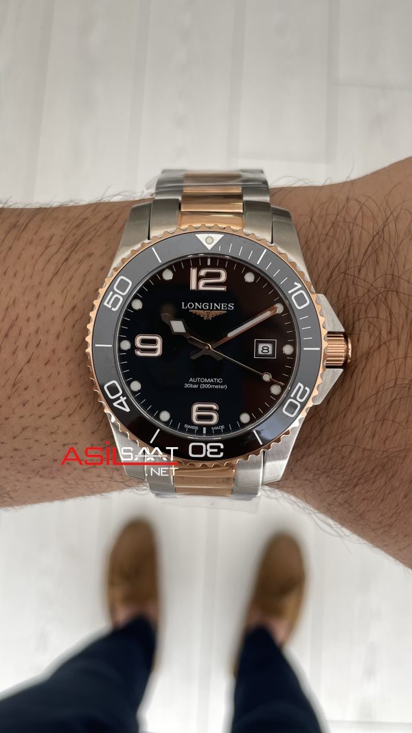 Longines Hydroconquest Siyah Çelik ve Bakır