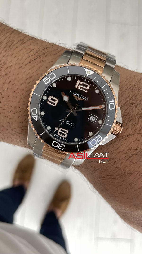 Longines Hydroconquest Siyah Çelik ve Bakır