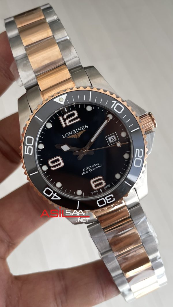 Longines Hydroconquest Siyah Çelik ve Bakır