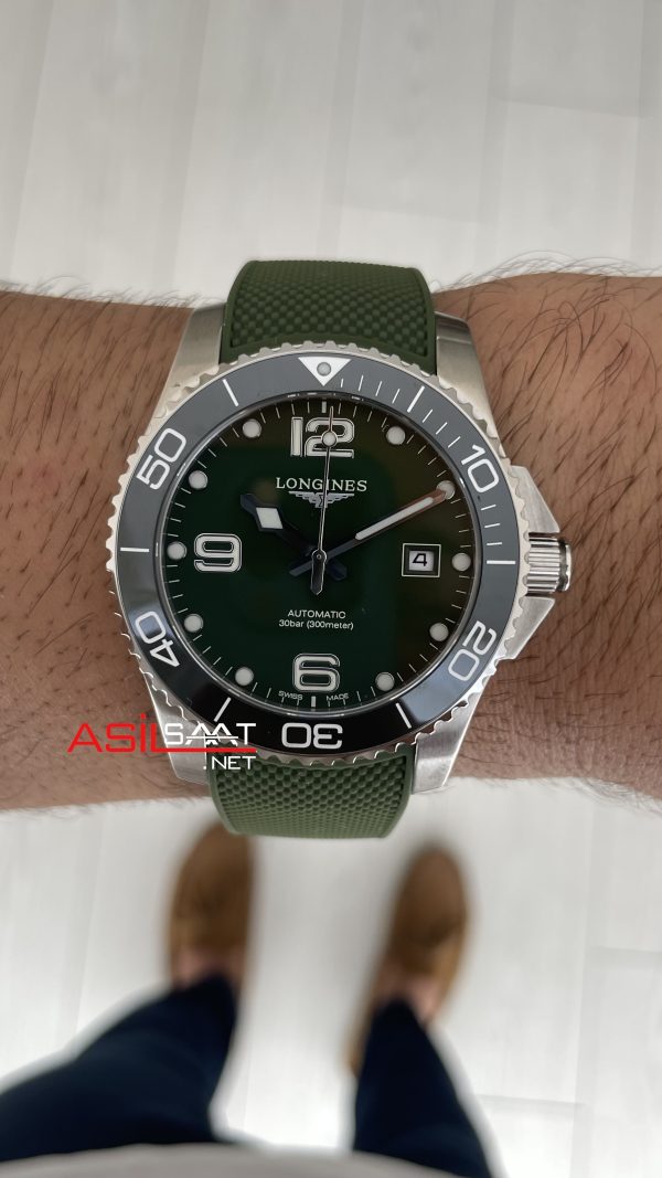 Longines Hydroconquest Yeşil Kauçuk Longines Hydroconquest Yeşil Kauçuk
