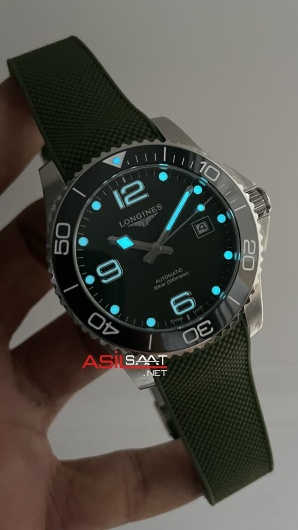 Longines Hydroconquest Yeşil Kauçuk Longines Hydroconquest Yeşil Kauçuk