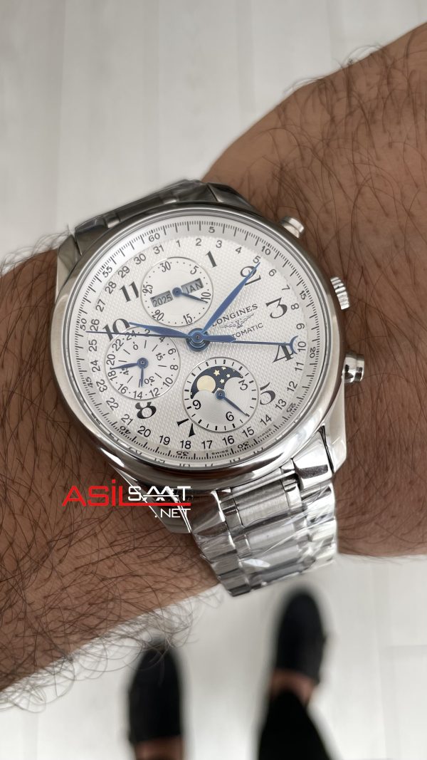 Longines Master Collection Moonphase Chrono Beyaz Longines Master Collection Moonphase Chrono Beyaz