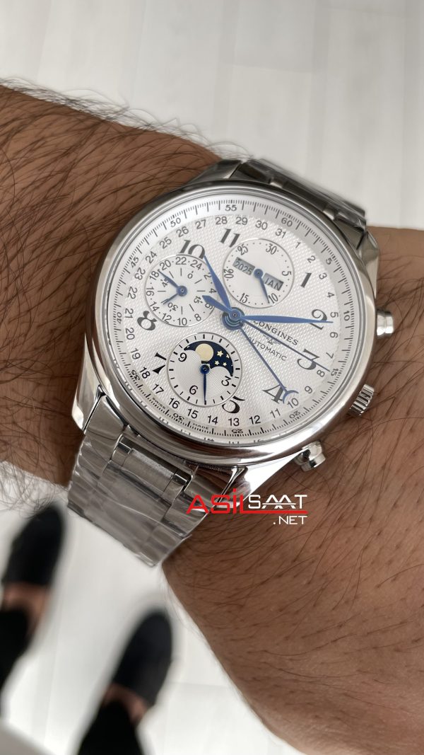 Longines Master Collection Moonphase Chrono Beyaz Longines Master Collection Moonphase Chrono Beyaz