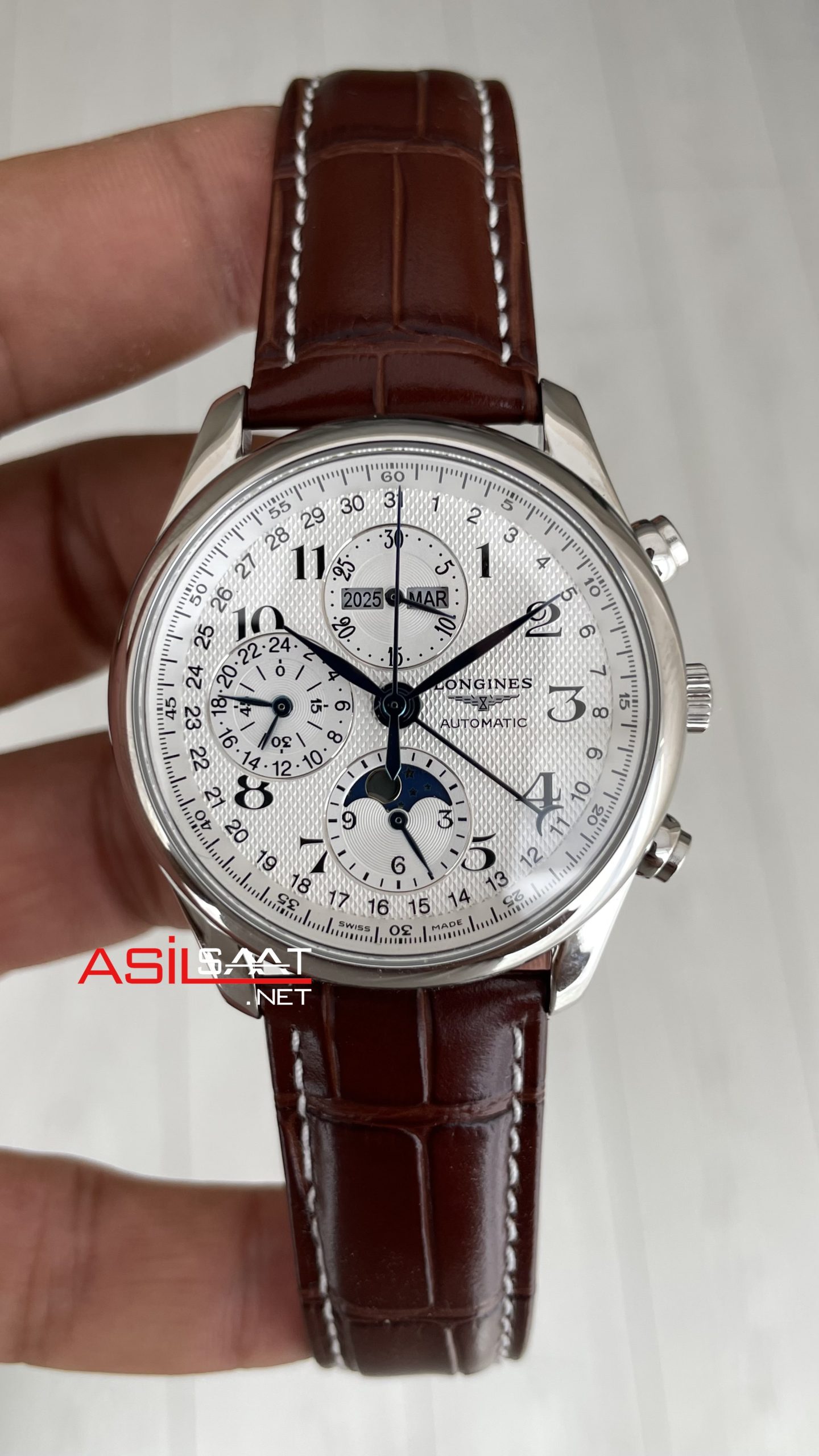 Longines Master Collection Moonphase Chrono Beyaz Replika Saat Longines Master Collection Moonphase Chrono Beyaz Replika Saat