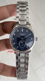 Longines Master Collection Moonphase Mavi Taşlı Kadın Kol Saati