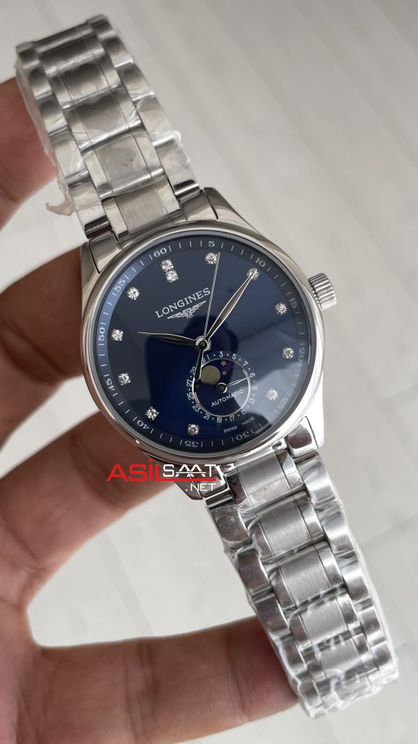 Longines Master Collection Moonphase Mavi Taşlı Kadın Kol Saati