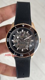 Rado Captain Cook iskelet Siyah Rose Kauçuk