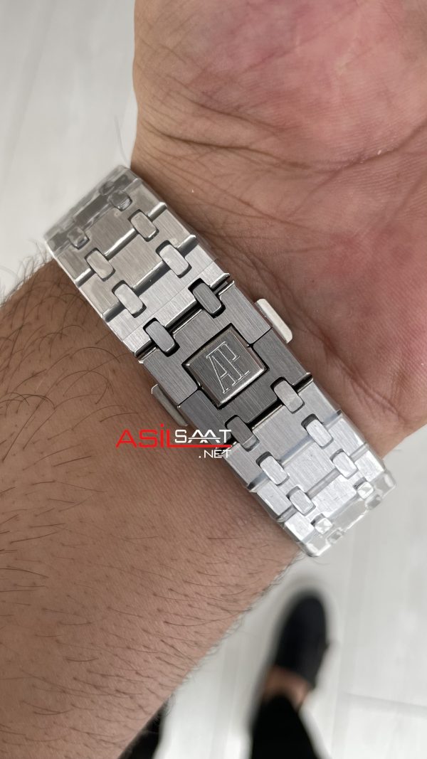 Audemars Piguet Royal Oak Beyaz Kadran 15510ST Replika Saat Audemars Piguet Royal Oak Beyaz Kadran 15510ST Replika Saat