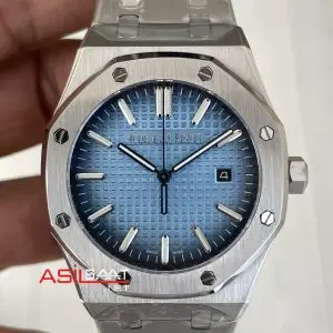 Audemars Piguet Royal Oak Buz Mavi Kadran 15510BC Replika Saat