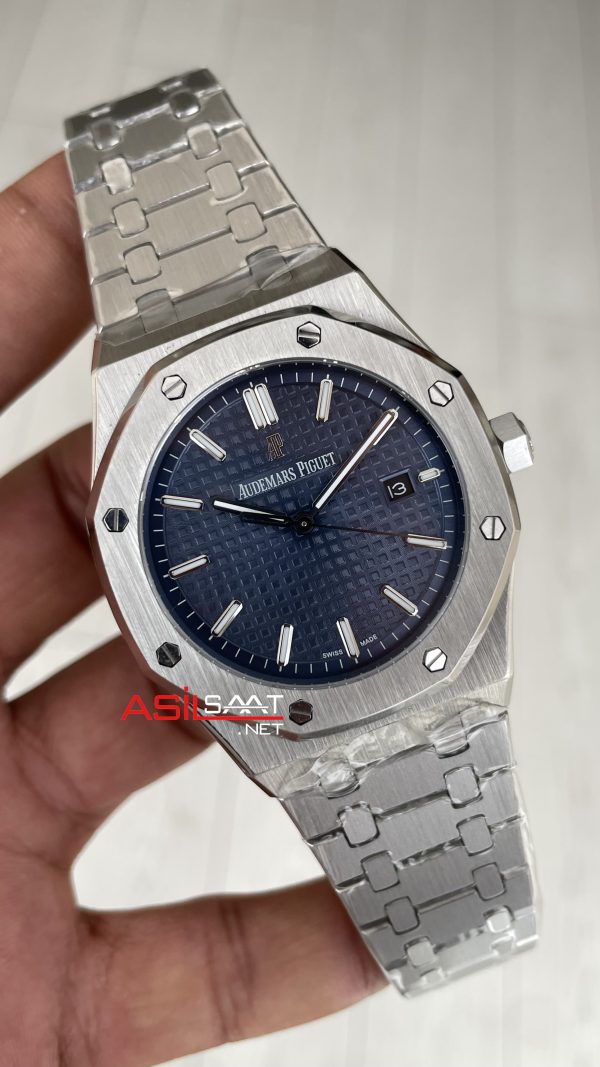 Audemars Piguet Royal Oak Mavi Kadran 15510ST Replika Saat Audemars Piguet Royal Oak Mavi Kadran 15510ST Replika Saat