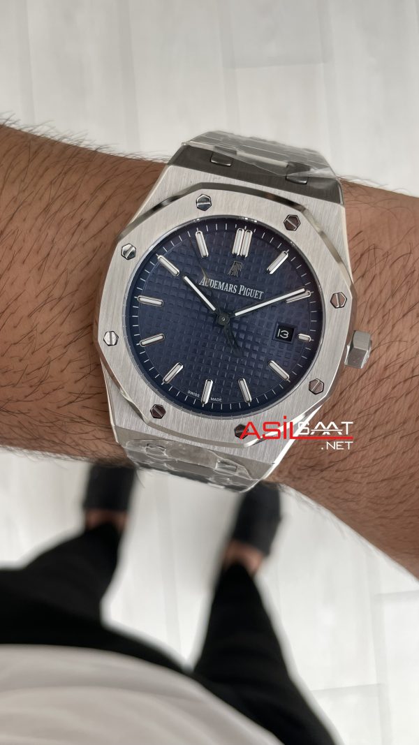Audemars Piguet Royal Oak Mavi Kadran 15510ST Replika Saat Audemars Piguet Royal Oak Mavi Kadran 15510ST Replika Saat