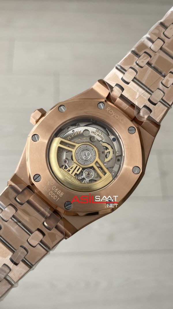 Audemars Piguet Royal Oak Siyah Kadran 15400OR Diamond Rose Replika Saat