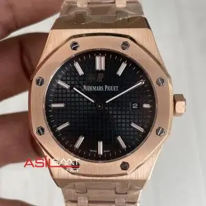 Audemars Piguet Royal Oak Siyah Kadran 15510OR 50th Anniversary Rose Replika Saat