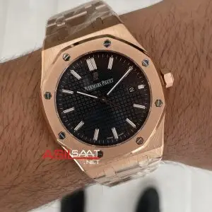 Audemars Piguet Royal Oak Siyah Kadran 15510OR 50th Anniversary Rose Replika Saat