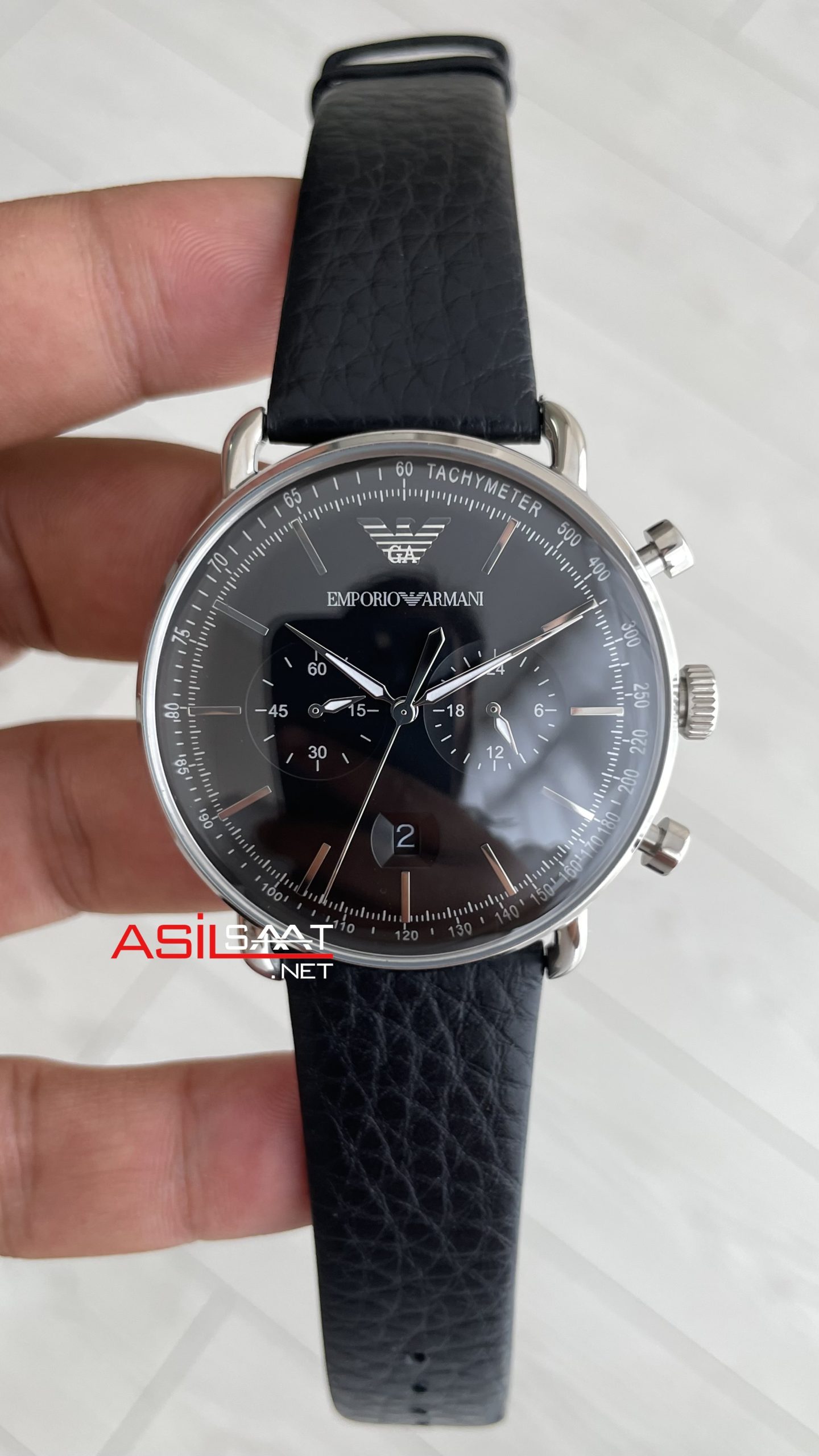 Emporio Armani AR11143 Siyah Deri Emporio Armani AR11143 Siyah Deri