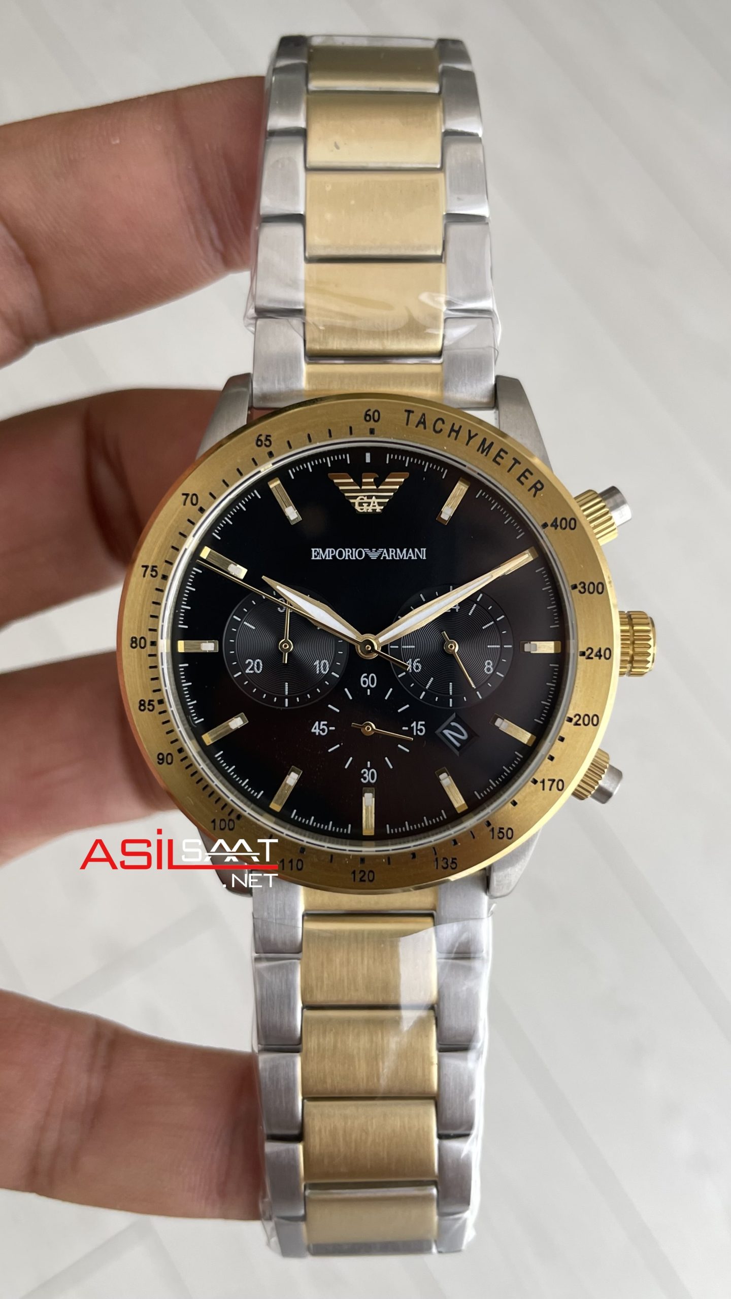 Emporio Armani AR11241 Siyah Two Tone Gold Emporio Armani AR11241 Siyah Two Tone Gold