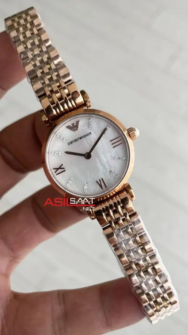 Emporio Armani AR11316 Beyaz Sedef Taşlı Rose Emporio Armani AR11316 Beyaz Sedef Taşlı Rose