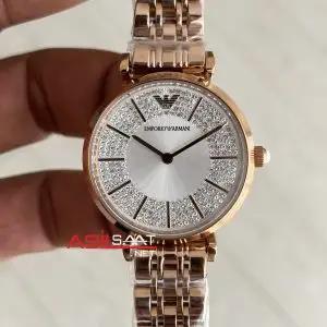 Emporio Armani AR11446 Beyaz Taşlı Rose
