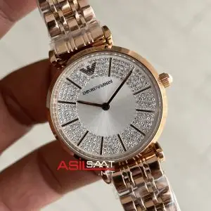 Emporio Armani AR11446 Beyaz Taşlı Rose