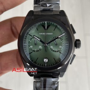 Emporio Armani AR11562 PVD Black Yeşil Kadran 43mm Replika Saat