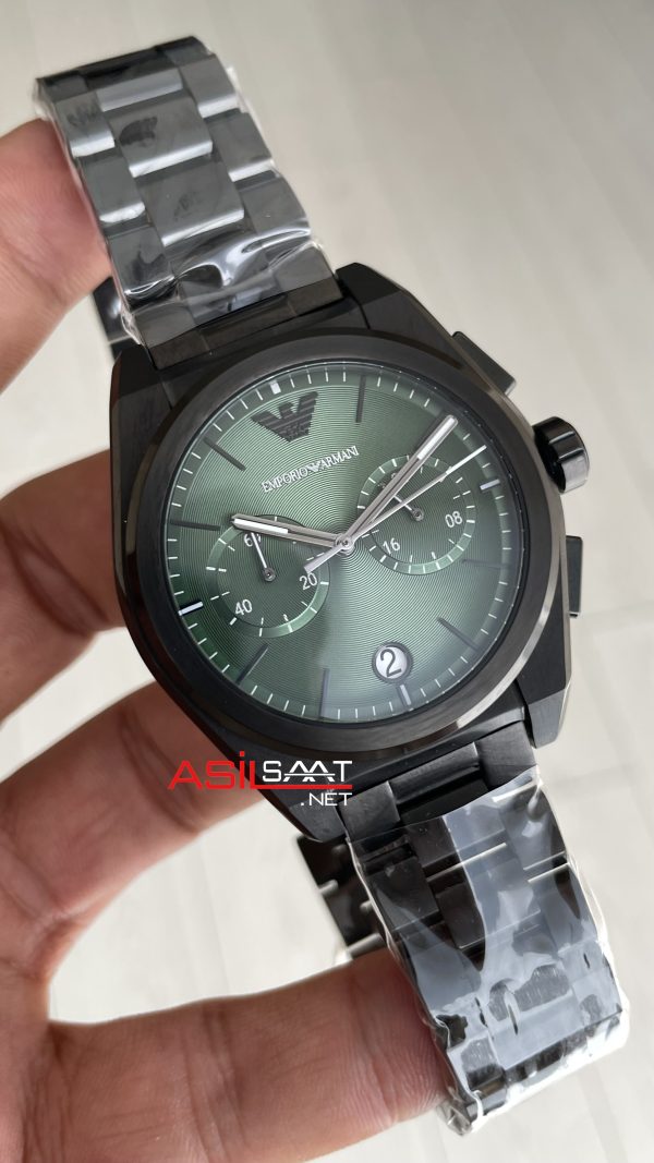 Emporio Armani AR11562 PVD Black Yeşil Kadran 43mm Replika Saat Emporio Armani AR11562 PVD Black Yeşil Kadran 43mm Replika Saat
