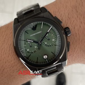Emporio Armani AR11562 PVD Black Yeşil Kadran 43mm Replika Saat