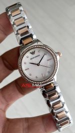 Emporio Armani AR11569 Sedef Beyaz Taşlı Two Tone Rose