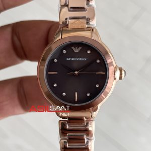 Emporio Armani AR11570 Kahverengi Taşlı Rose