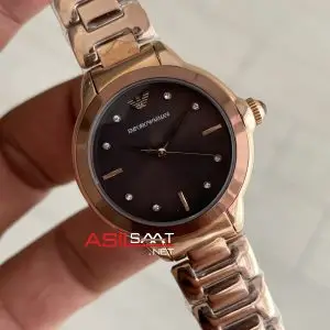 Emporio Armani AR11570 Kahverengi Taşlı Rose